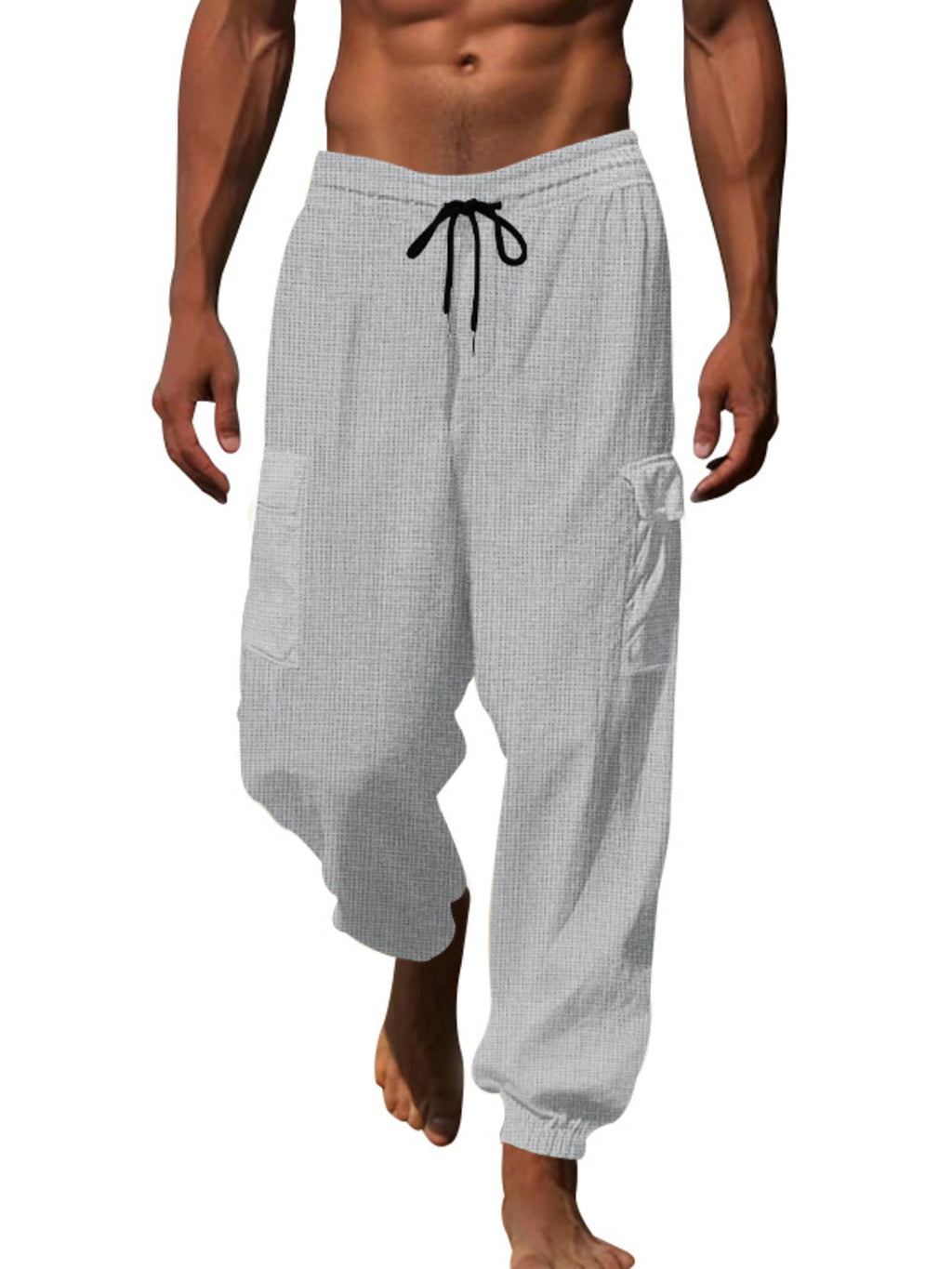Men's Full Size Drawstring Joggers with Pockets Plus Size
