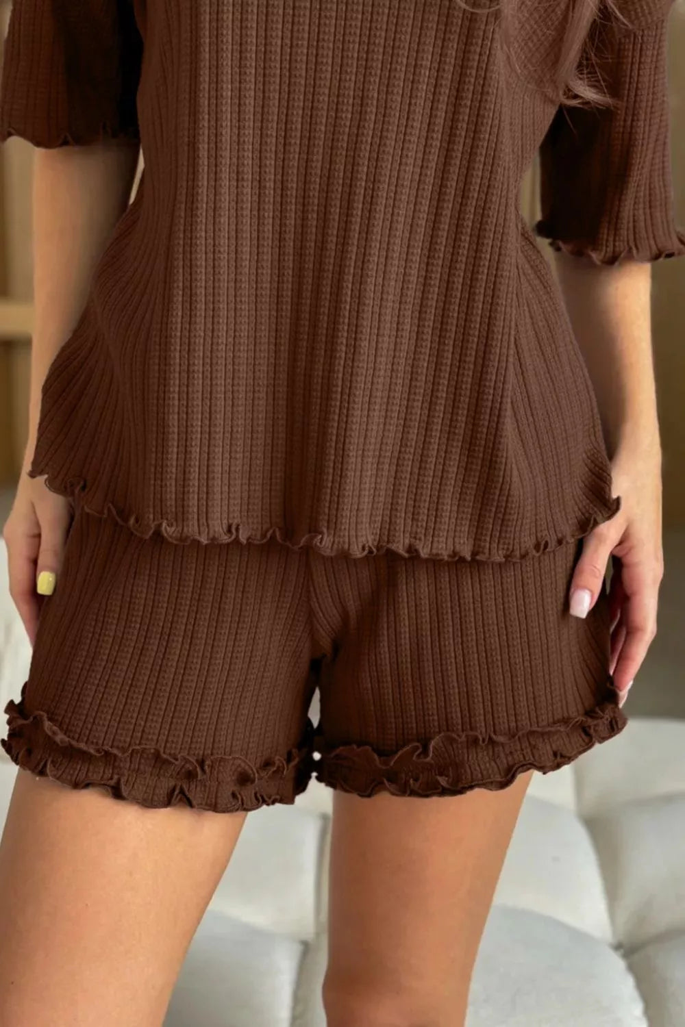 Half Sleeve Top and Shorts Set