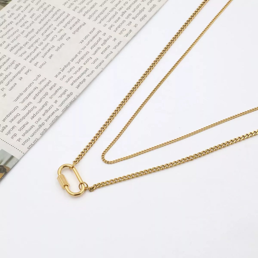 18K Gold-Plated Double Layered Necklace