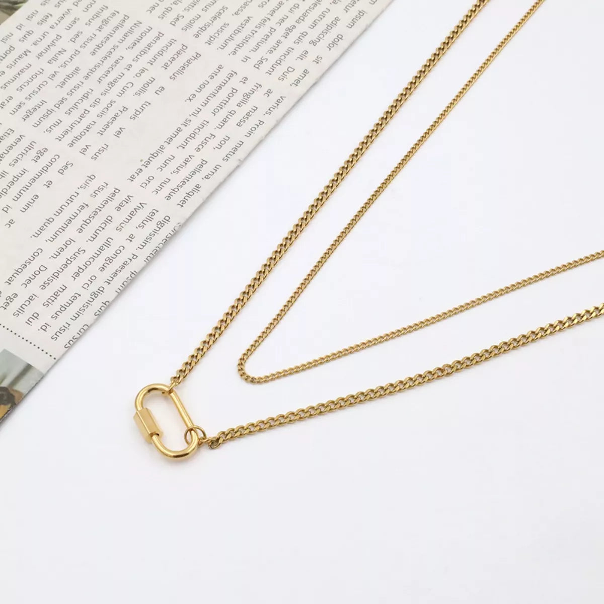 18K Gold-Plated Double Layered Necklace