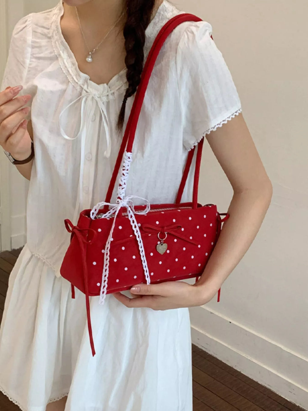 Polka Dot Shoulder Bag