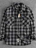 Men's Plus Size Plaid Button Down Shirt