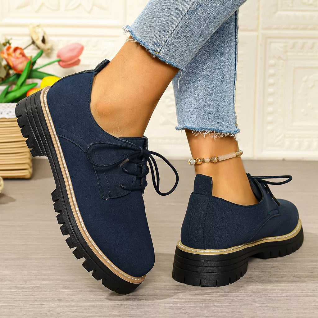 Lace-Up Platform Loafers