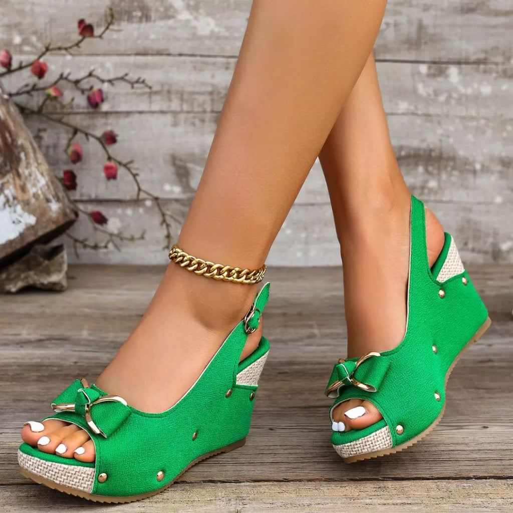 Peep Toe Wedge Sandals
