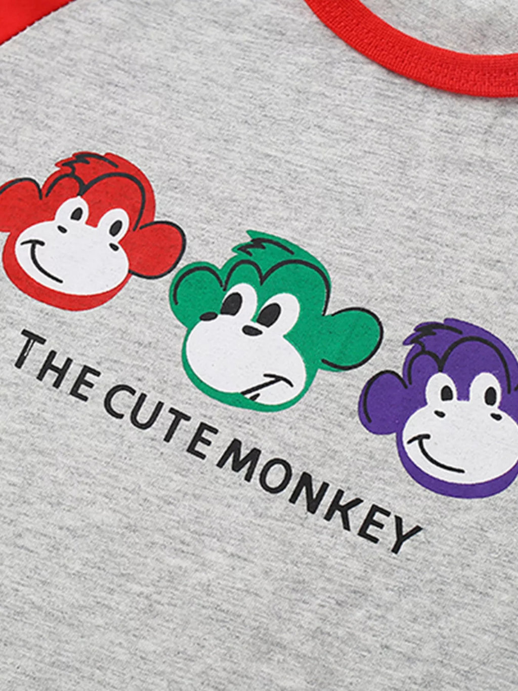 Children's Cute Monkey Tee and Shorts Set