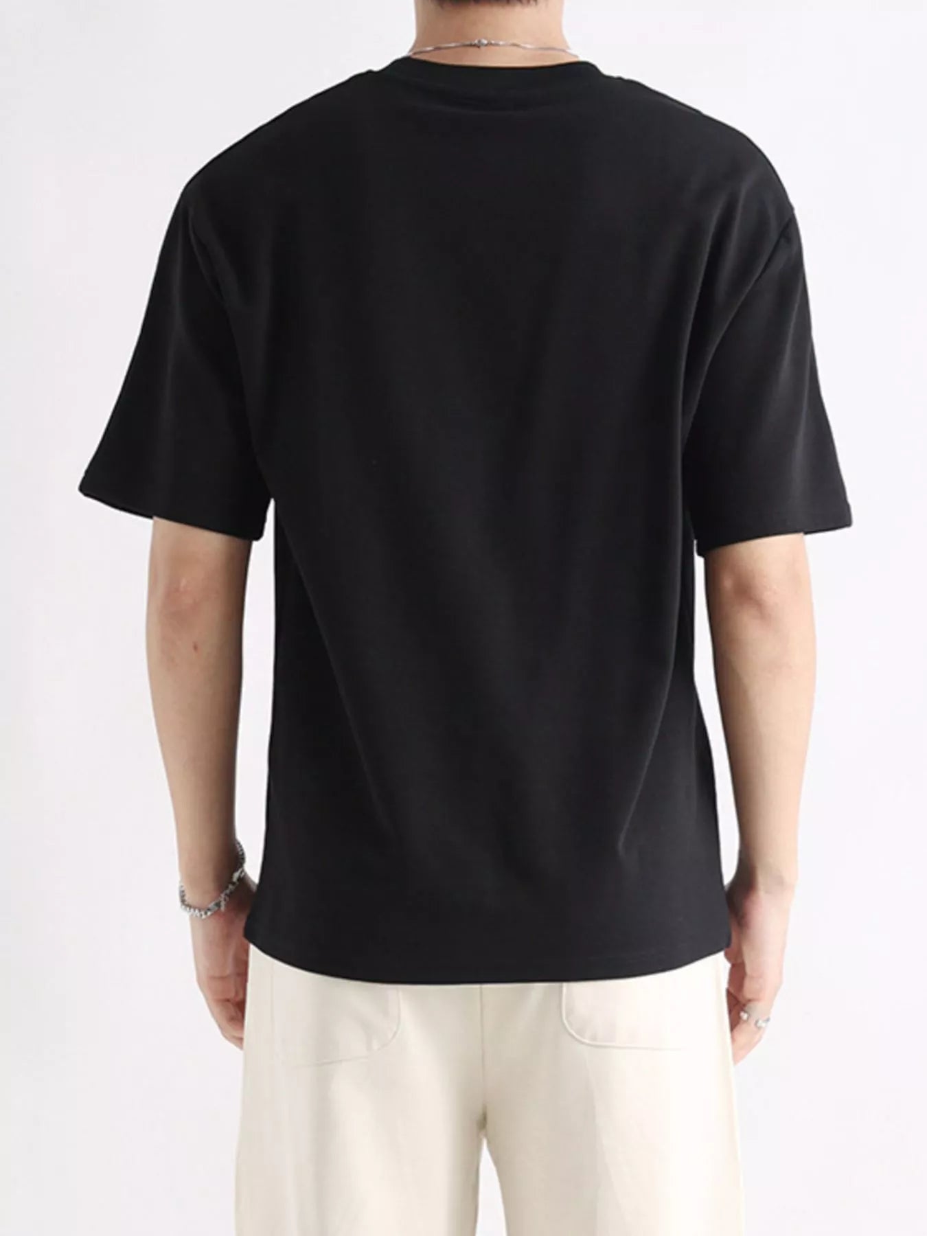 Men's Plus Size Relaxed Fit Solid Color T-Shirt