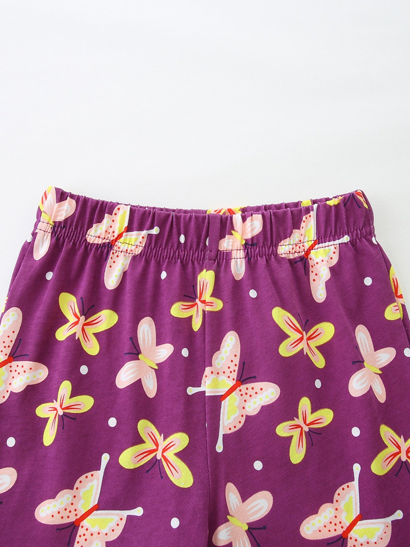 Children's Butterfly Ruffle Sleeve Top & Shorts Set