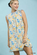 Umgee Floral Print Babydoll Dress