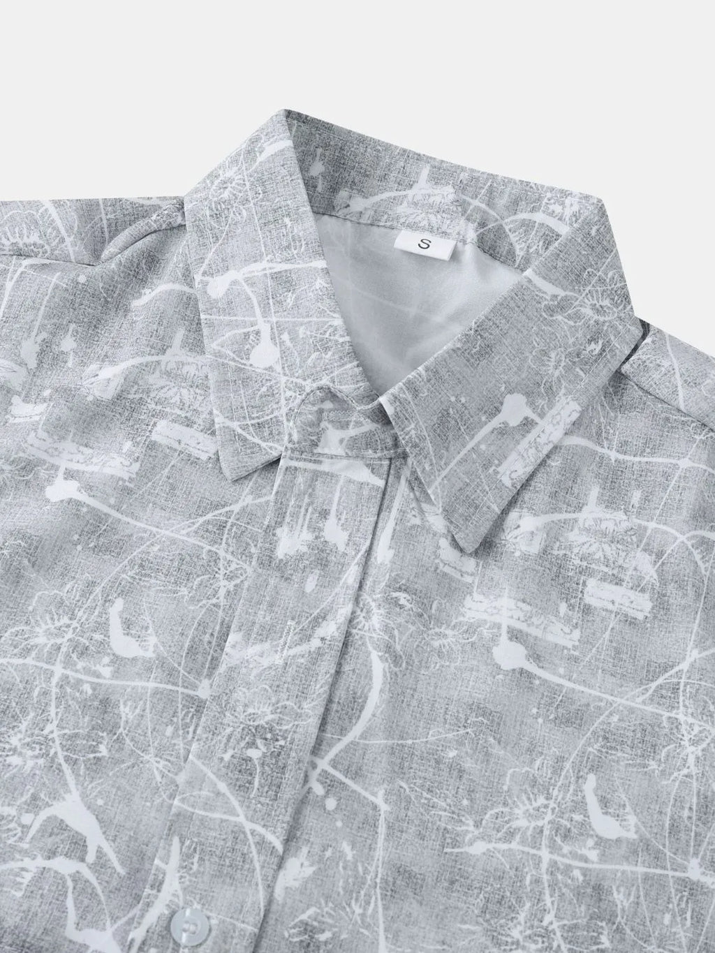 Men's Printed Short Sleeve Button Down Shirt