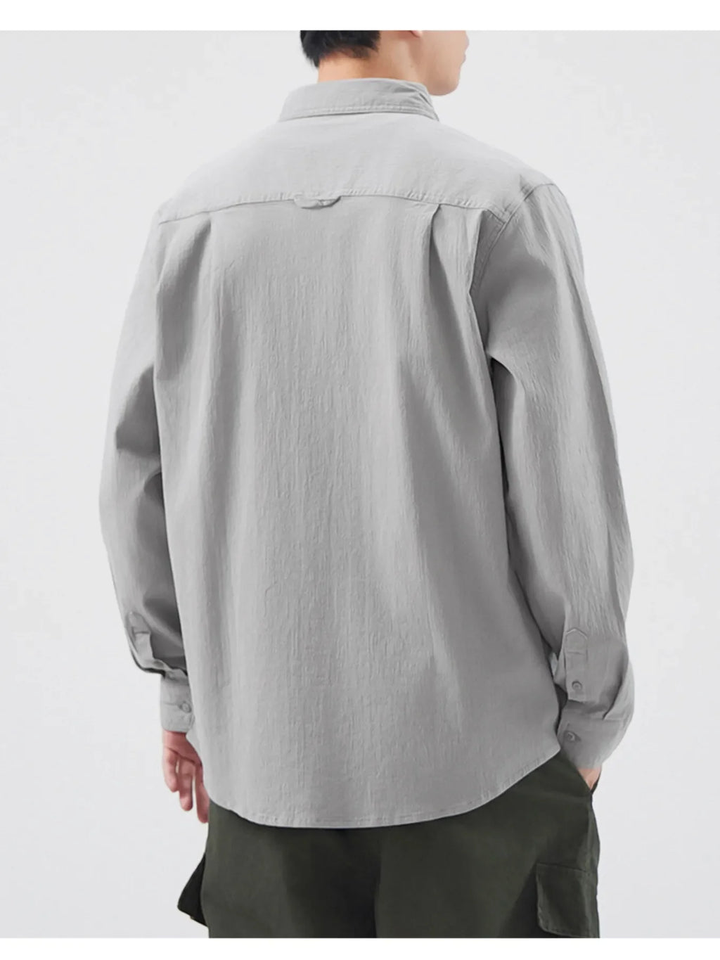 Men's Plus Size Button Up Long Sleeve Shirt