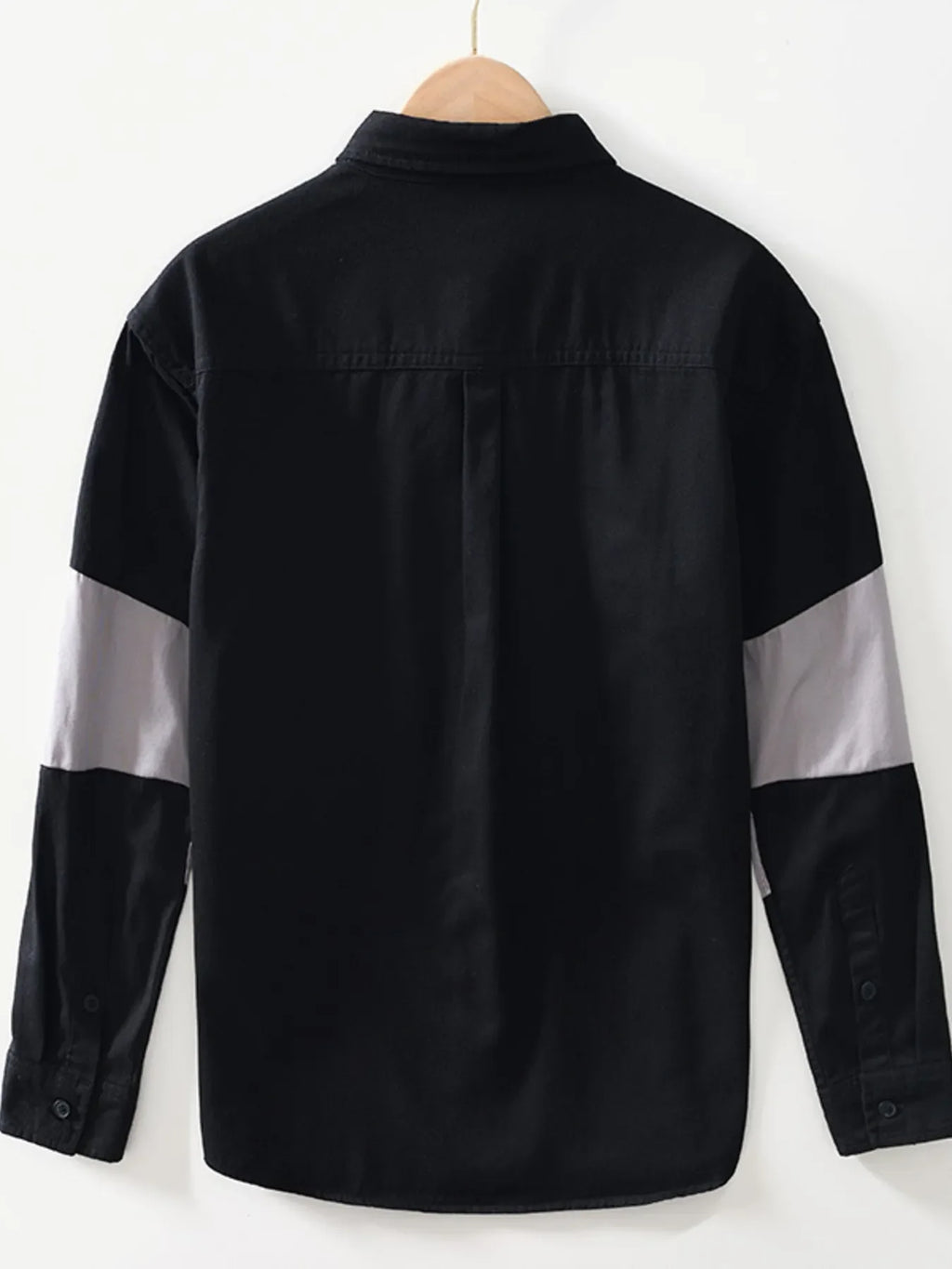 Men's Plus Size Color Block Button Up Shirt