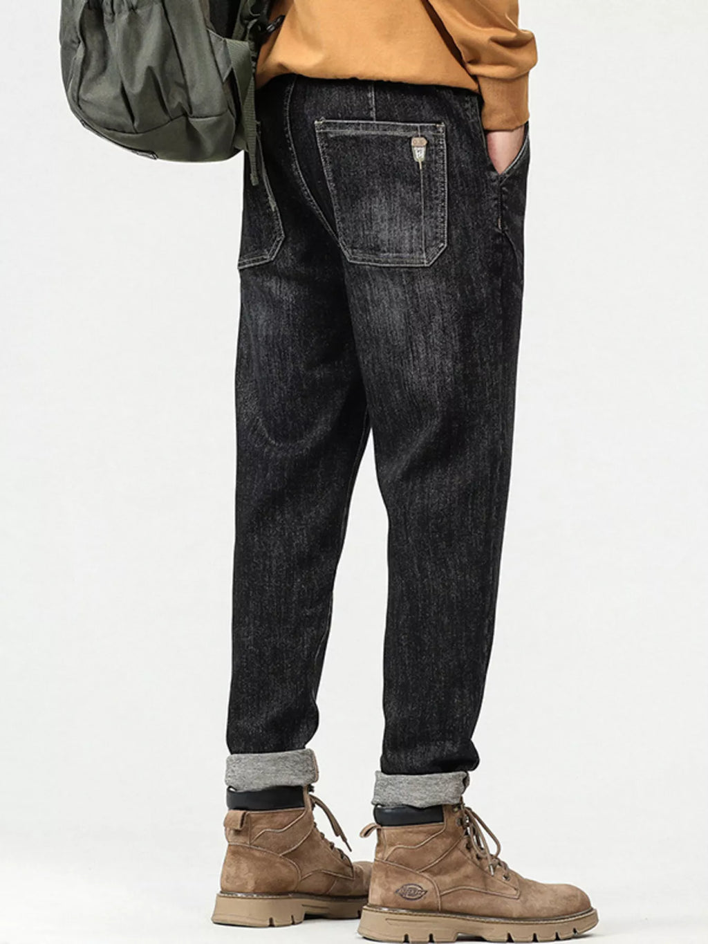 Men's Plus Size Vintage Wash Relaxed Fit Jeans