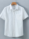 Men's Plus Size Button Up Short Sleeve Shirt