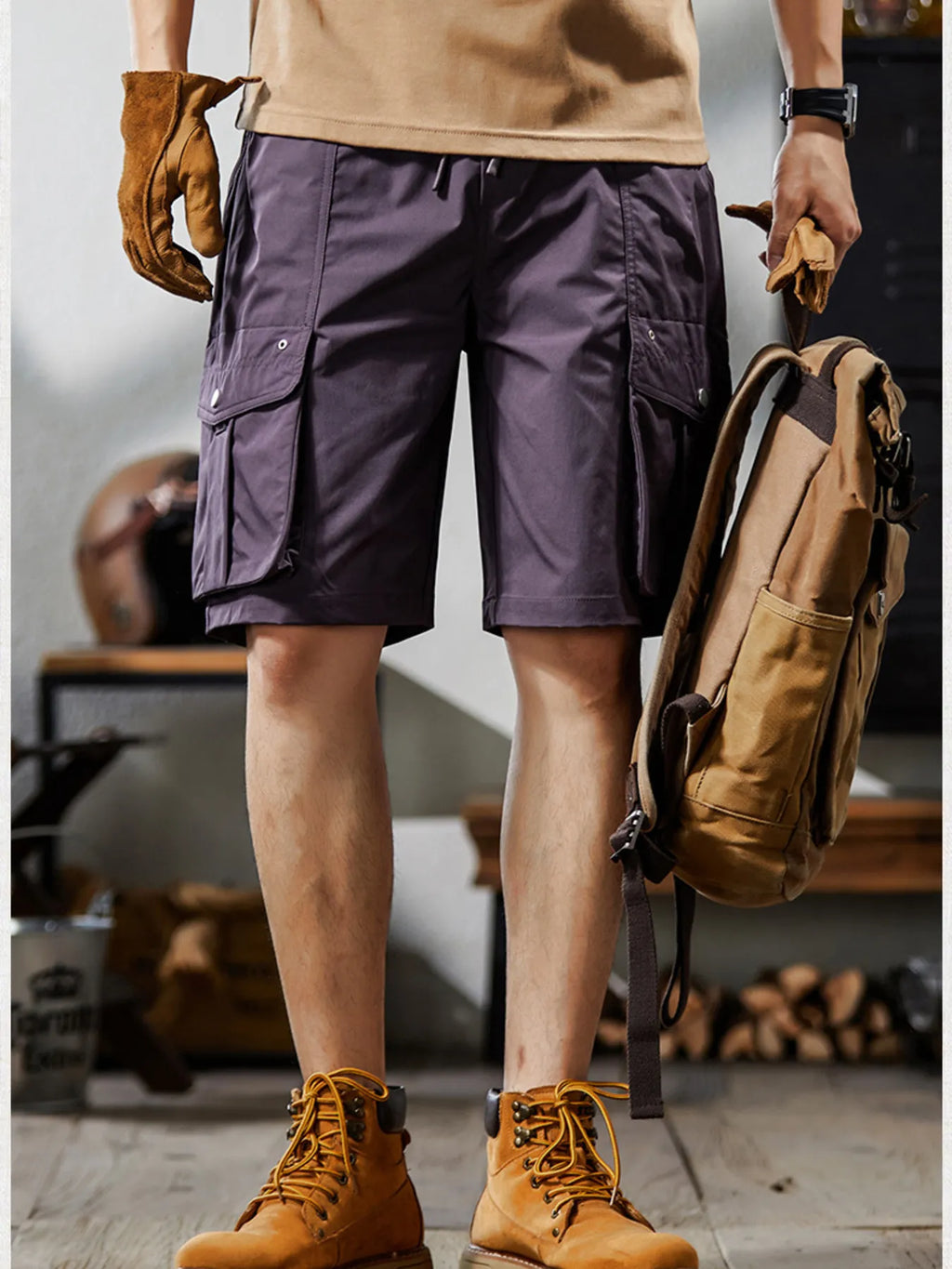 Men's Plus Size Loose Fit Cargo Shorts