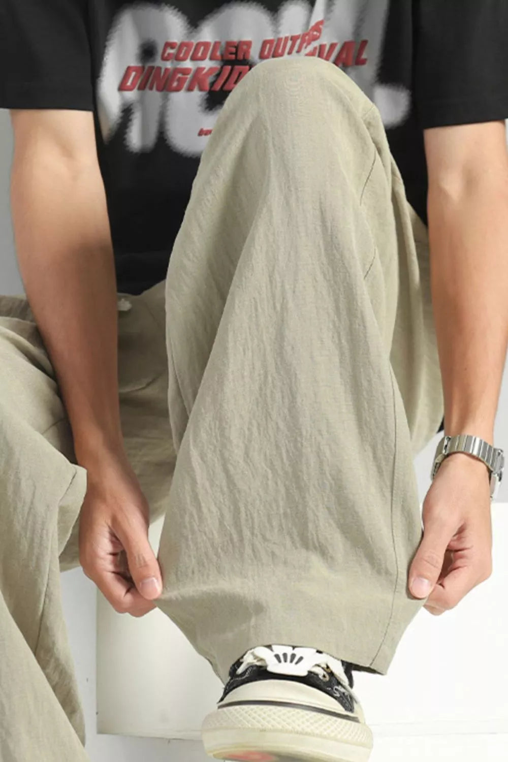 Men's Plus Size Loose Fit Drawstring Pants