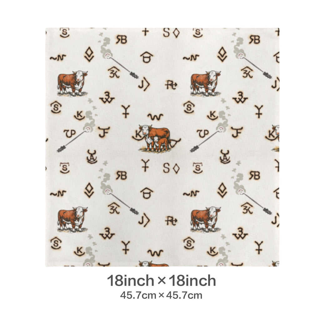 Baha Ranch Hereford Brands Velvety Soft Pillow Cover Made in America