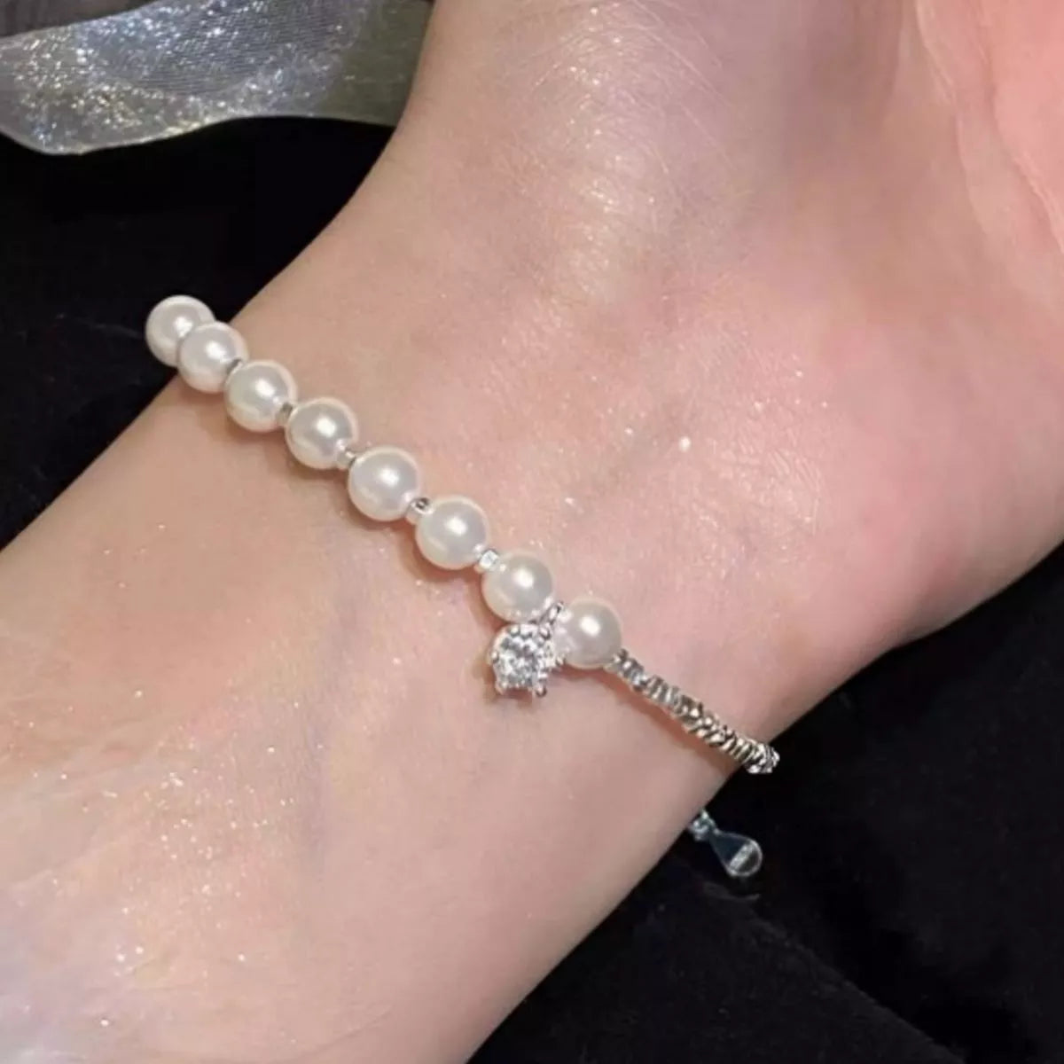 925 Sterling Silver Pearl Bracelet