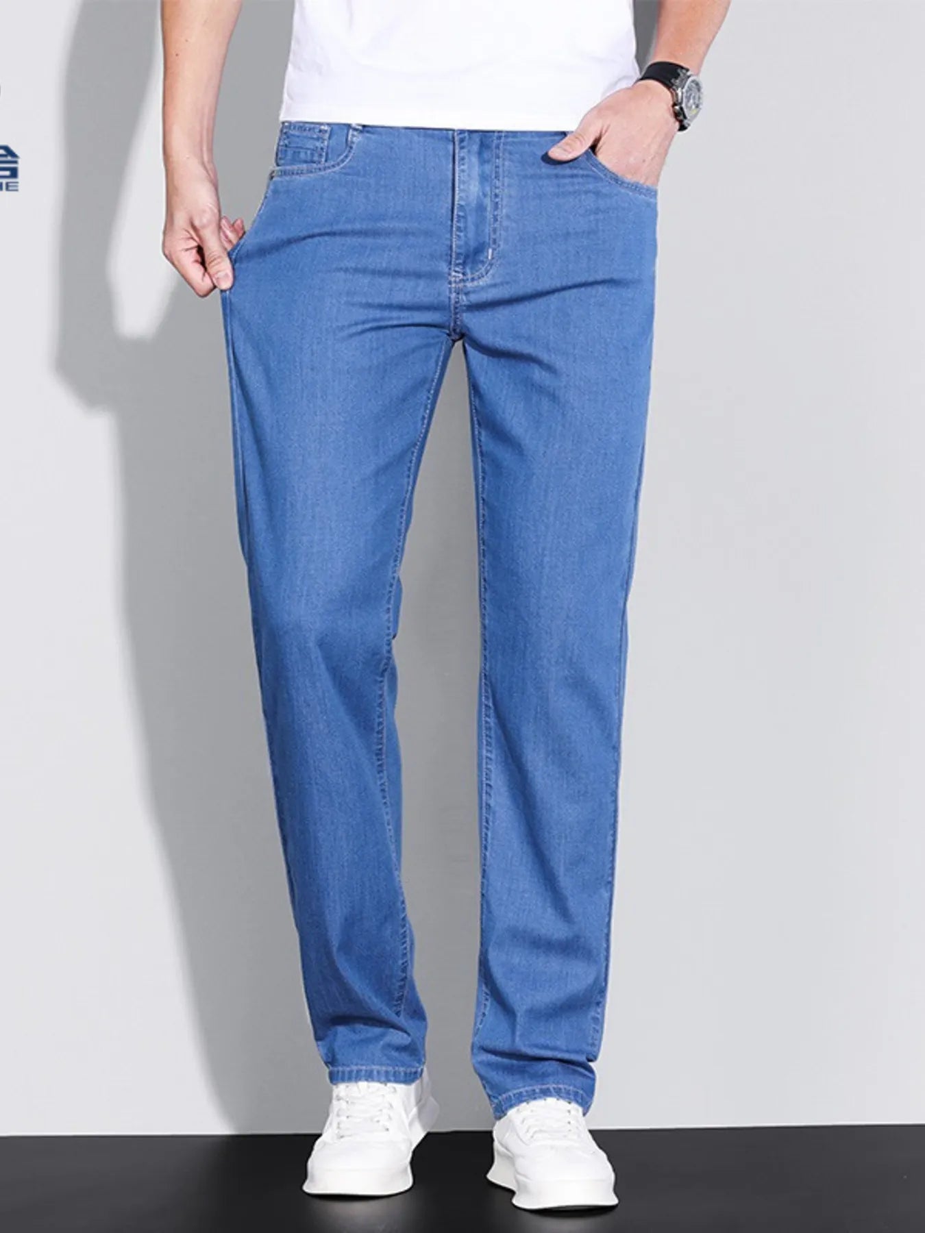 Men's Washed Straight Fit Jeans