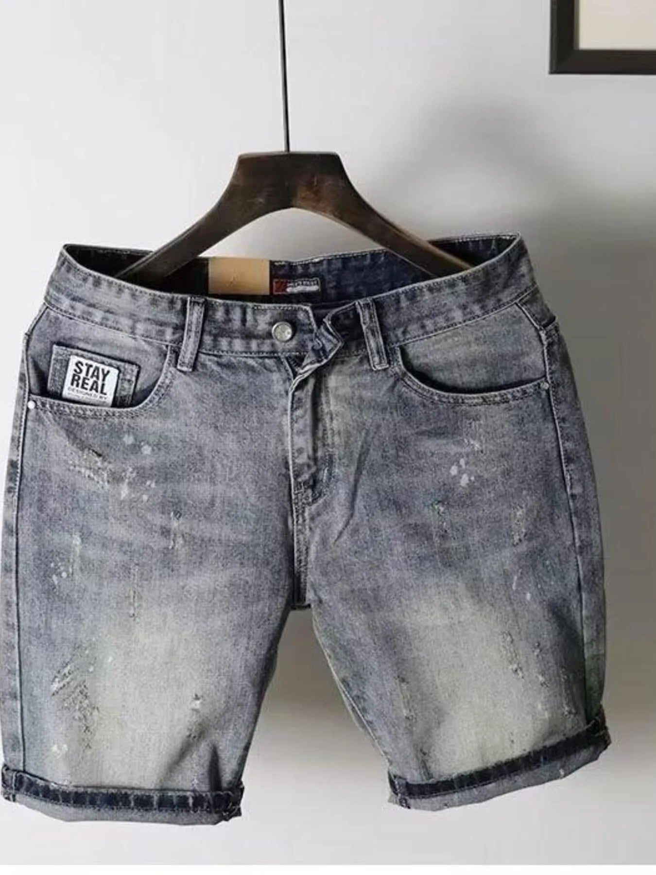 Men's Pocketed Denim Shorts