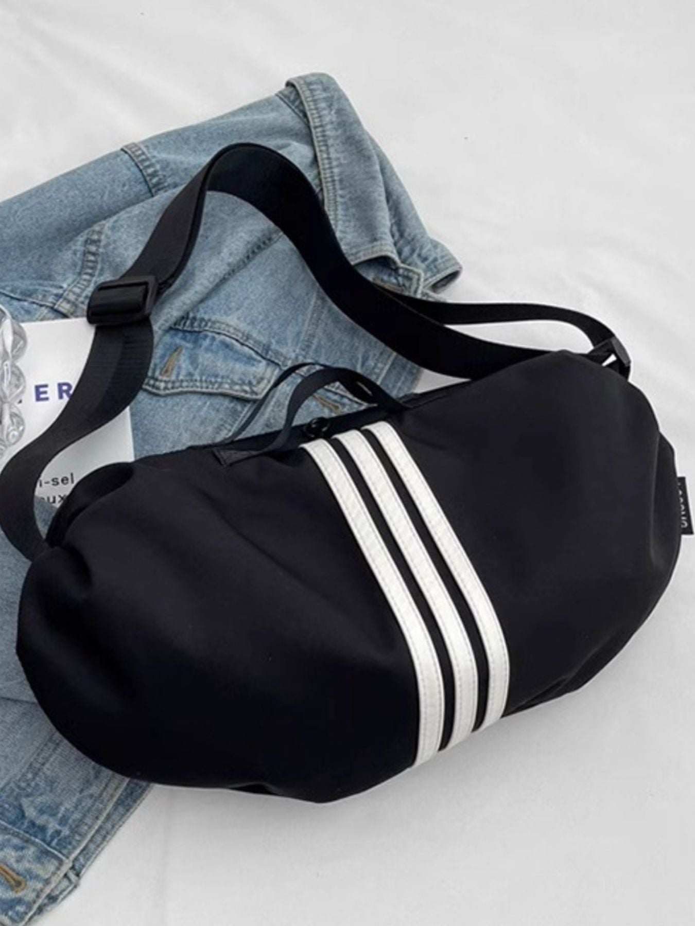 Contrast Striped Crossbody Bag