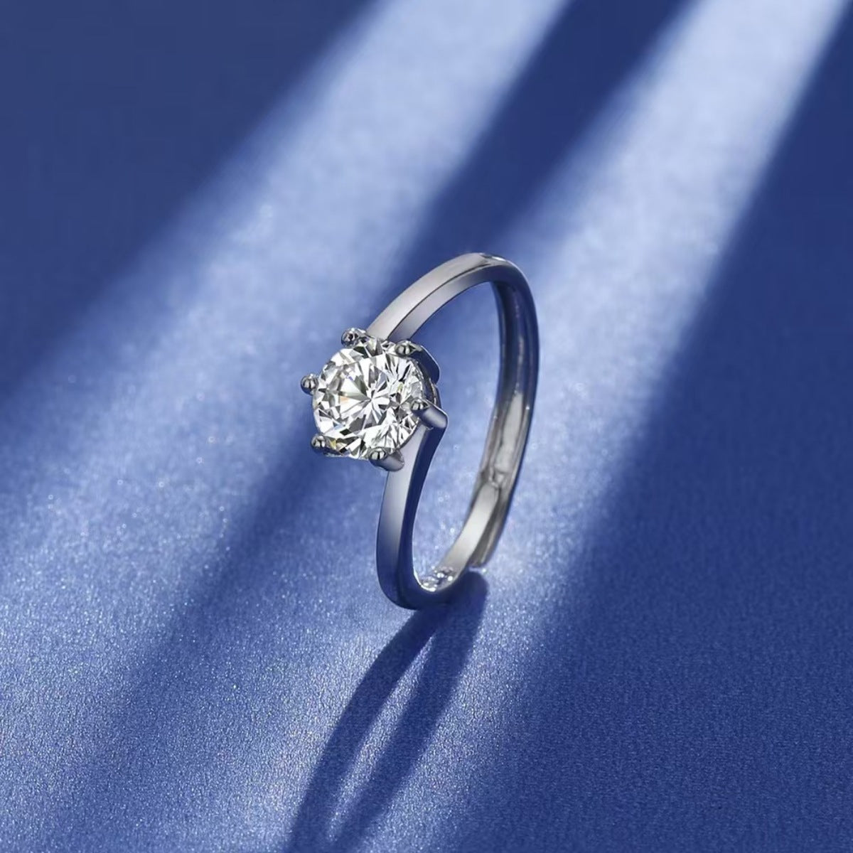 1 Carat Moissanite 925 Sterling Silver Ring