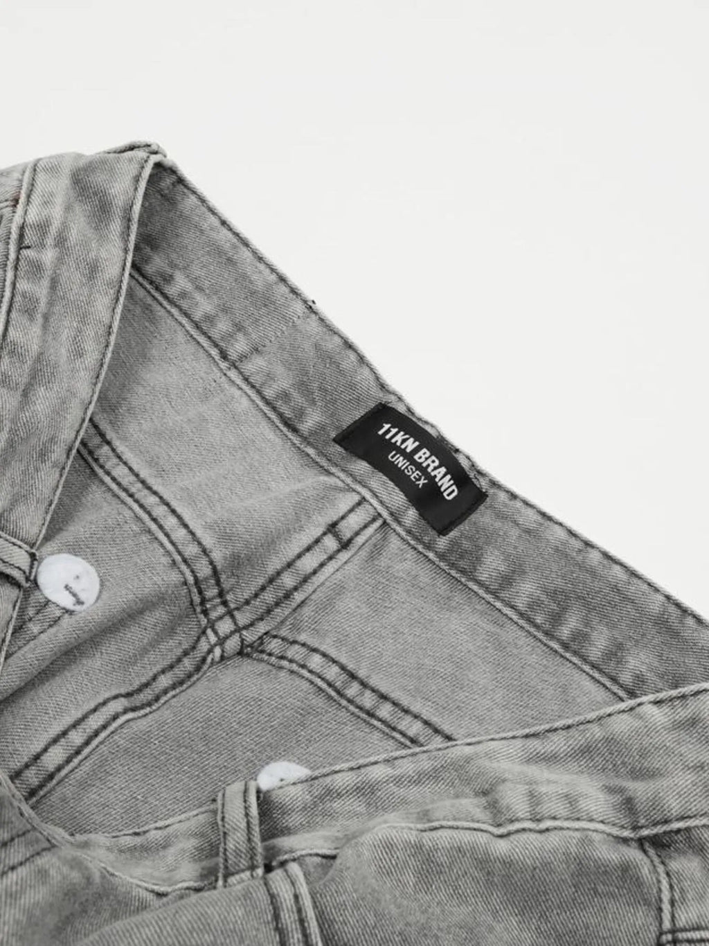 Men's High-Rise Wide Leg Washed Jeans