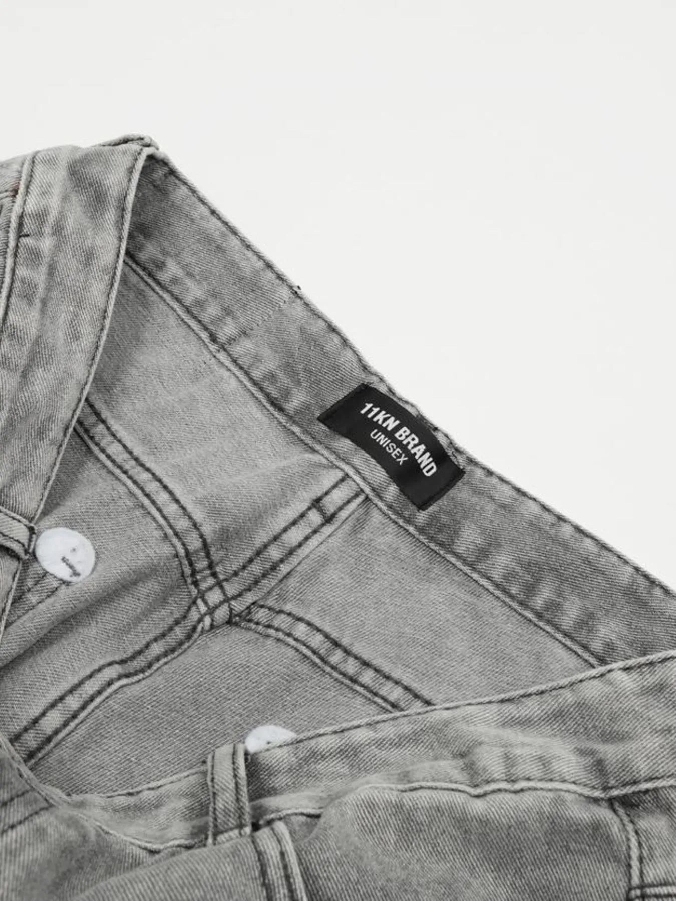 Men's High-Rise Wide Leg Washed Jeans