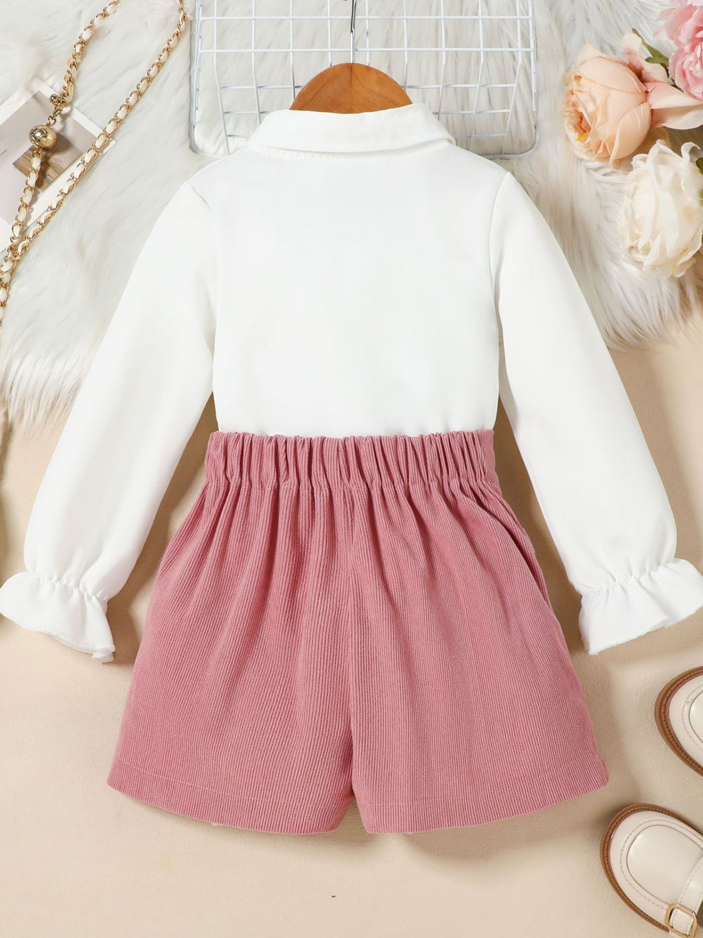 Children's Flounce Sleeve Shirt and Skort Set