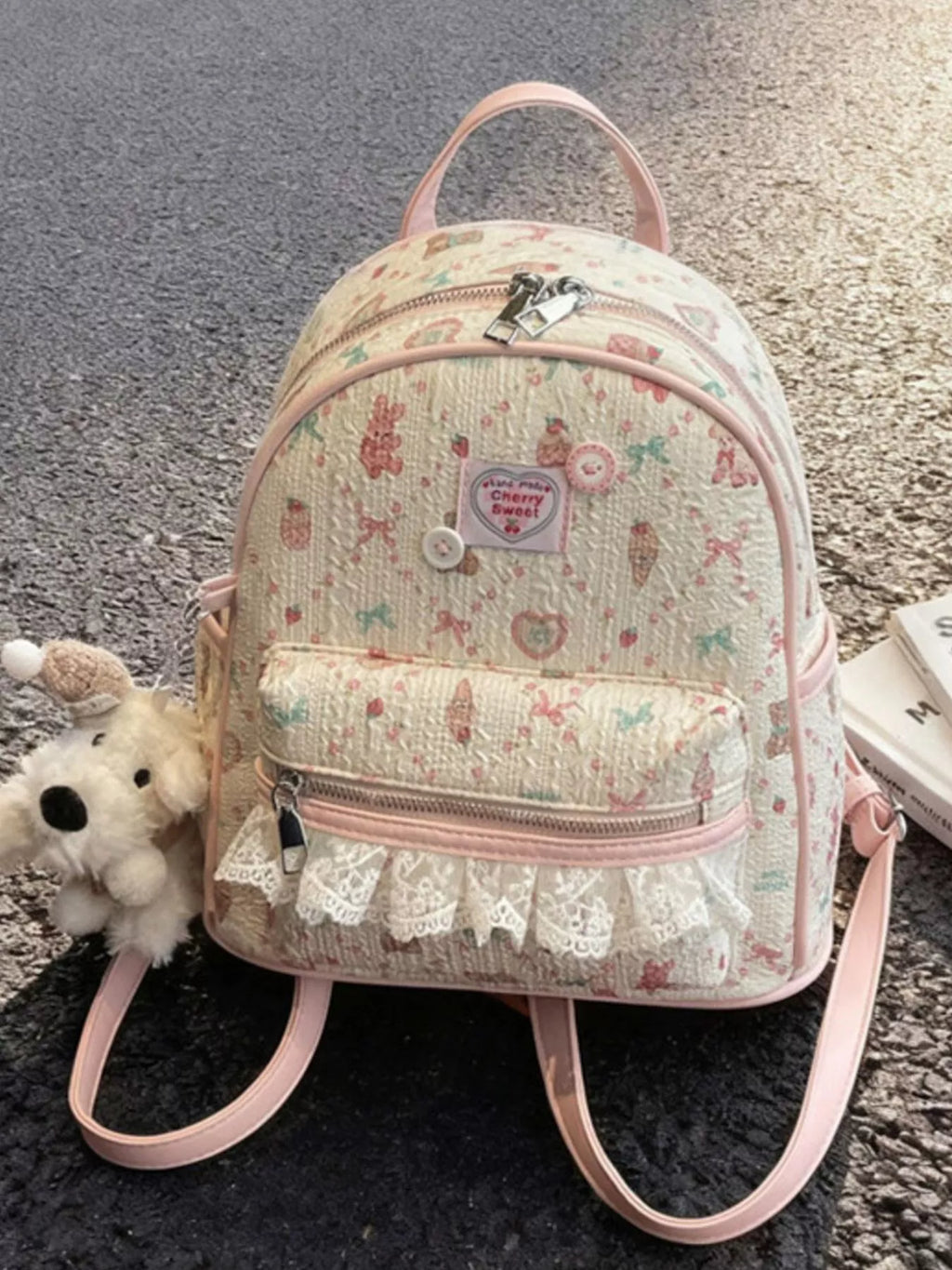 Lace Detail Backpack Bag