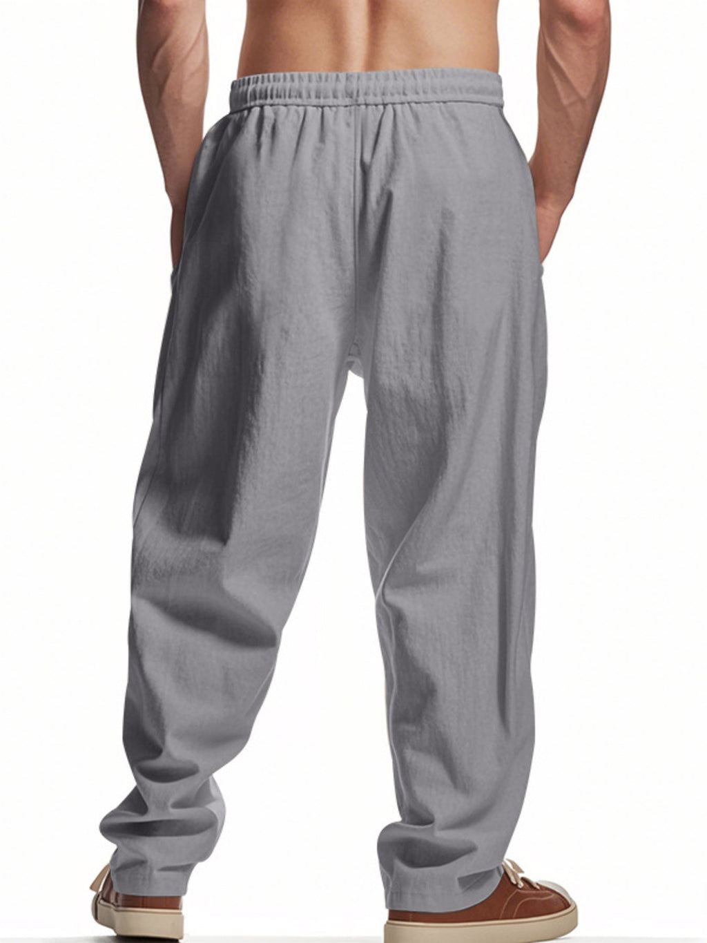 Men's Full Size Drawstring Letter Casual Pants Plus Size