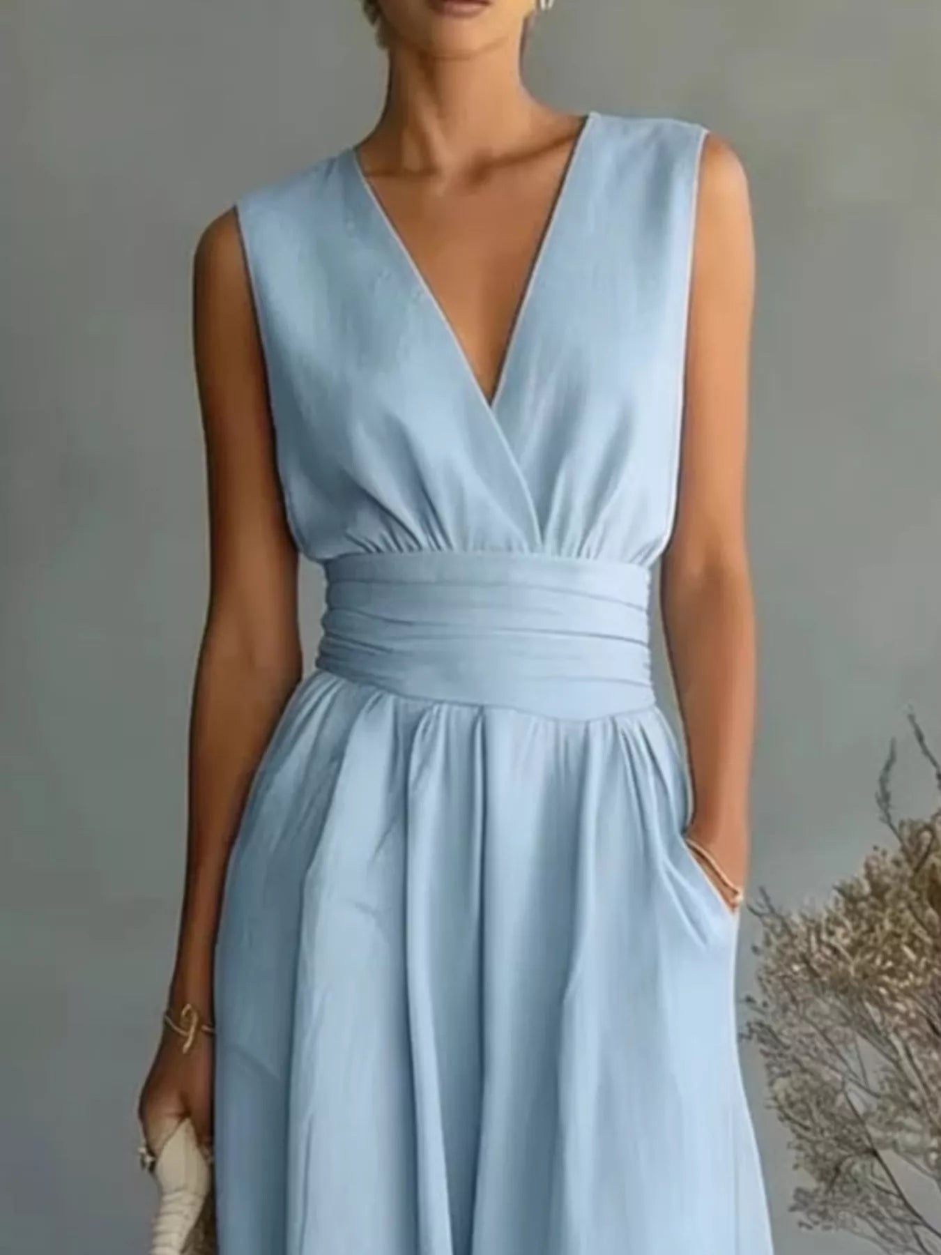 Full Size Sleeveless Wide-Leg Jumpsuit Plus Size