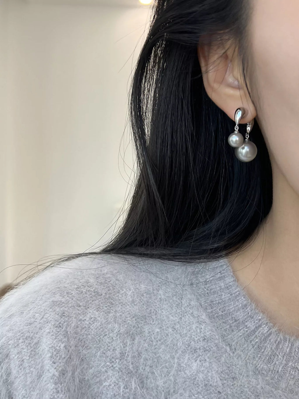 Pearl Alloy Drop Earrings