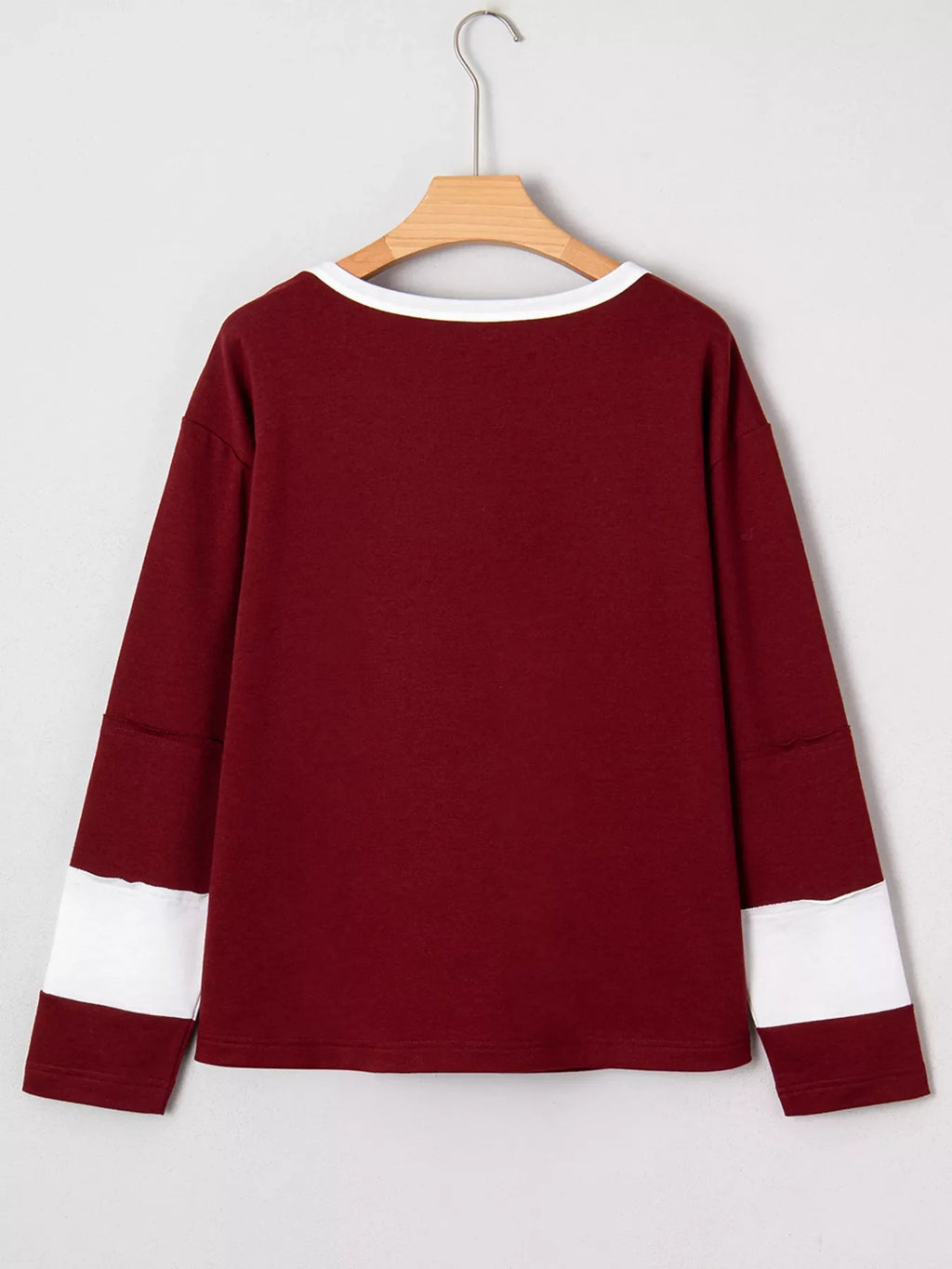 Flower Patched Round Neck Long Sleeve Top