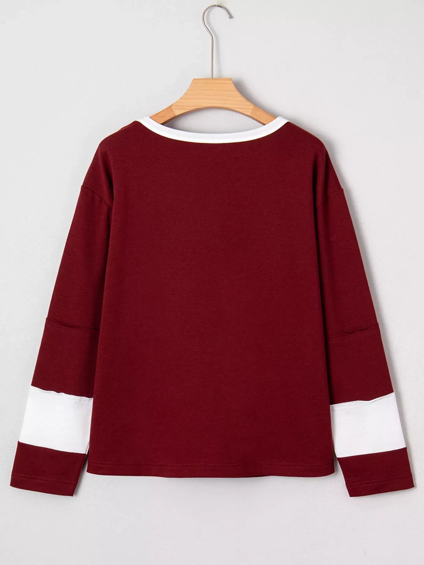 Flower Patched Round Neck Long Sleeve Top