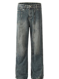 Men's Vintage Washed Wide Leg Baggy Jeans