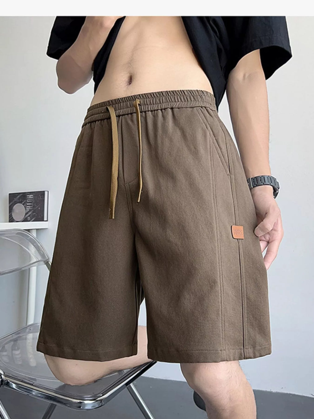 Men's Plus Size Casual Drawstring Shorts