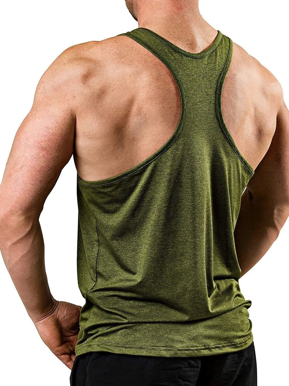 Men's Plus Size Round Neck Racerback Tank