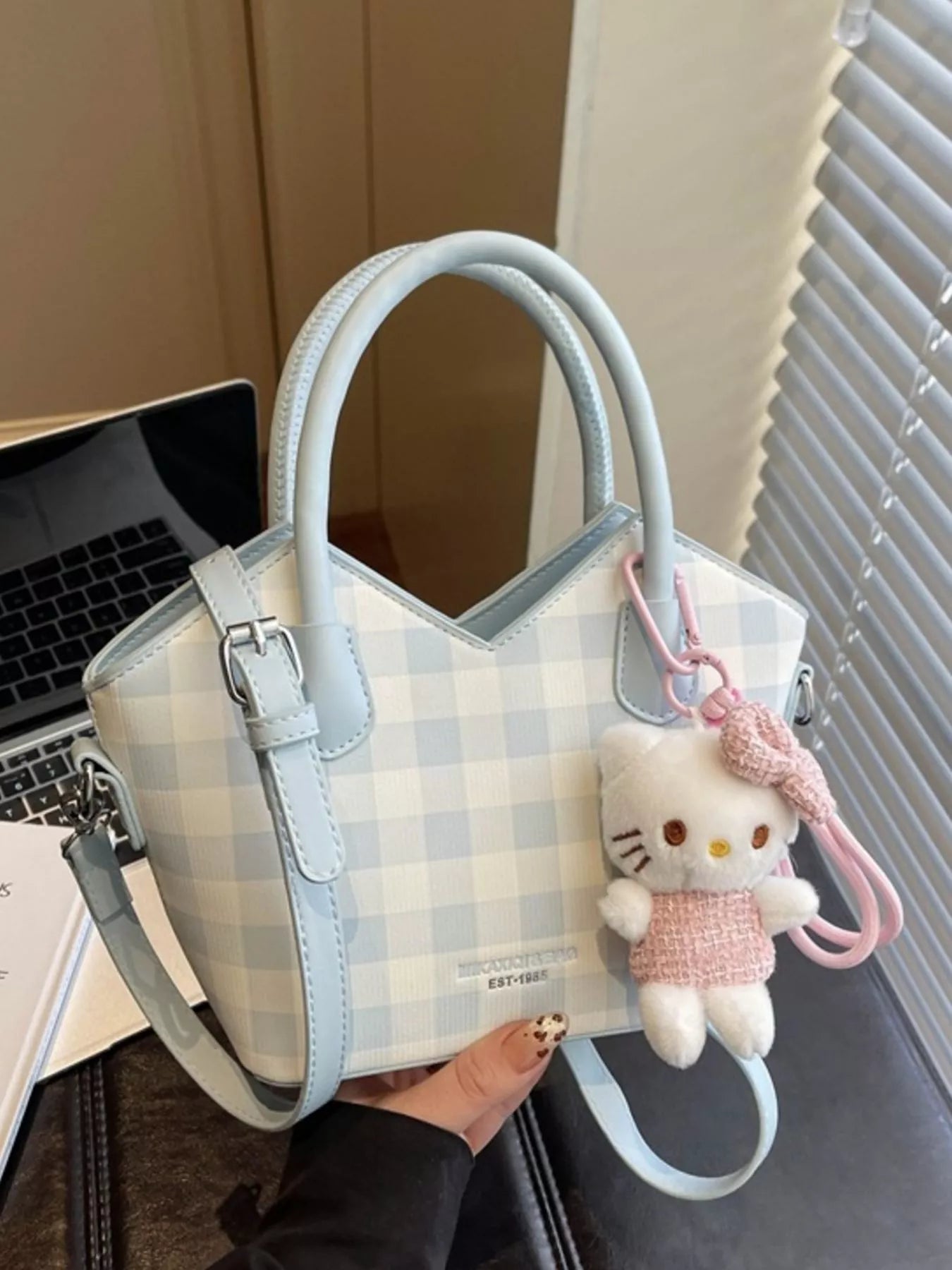 Plaid Pattern Crossbody Bag