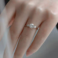 925 Sterling Silver Moissanite Ring