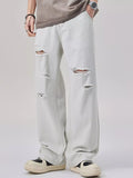 Men's Distressed Wide Leg Jeans