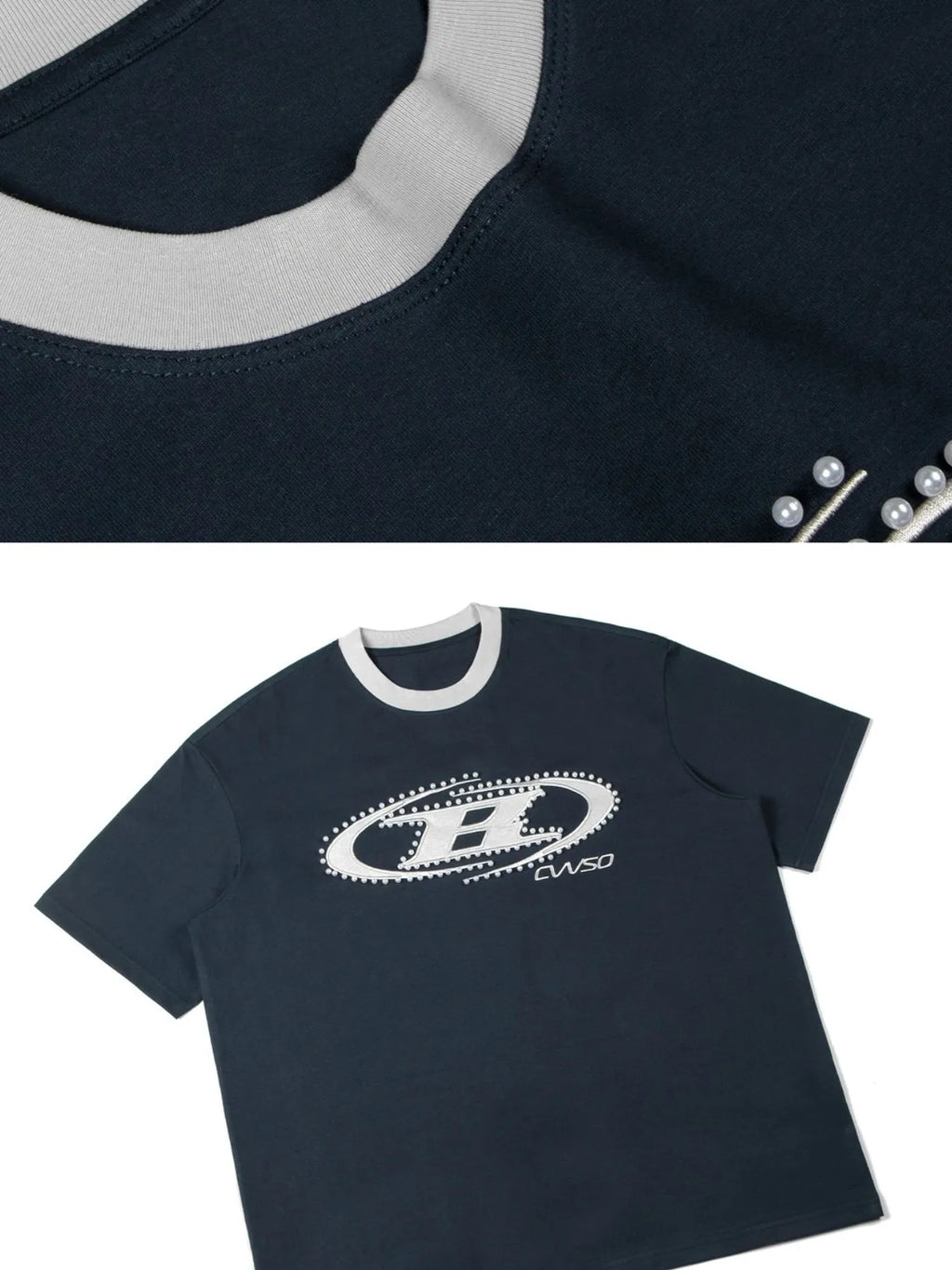 Men's Pearl Detail Short Sleeve T-Shirt