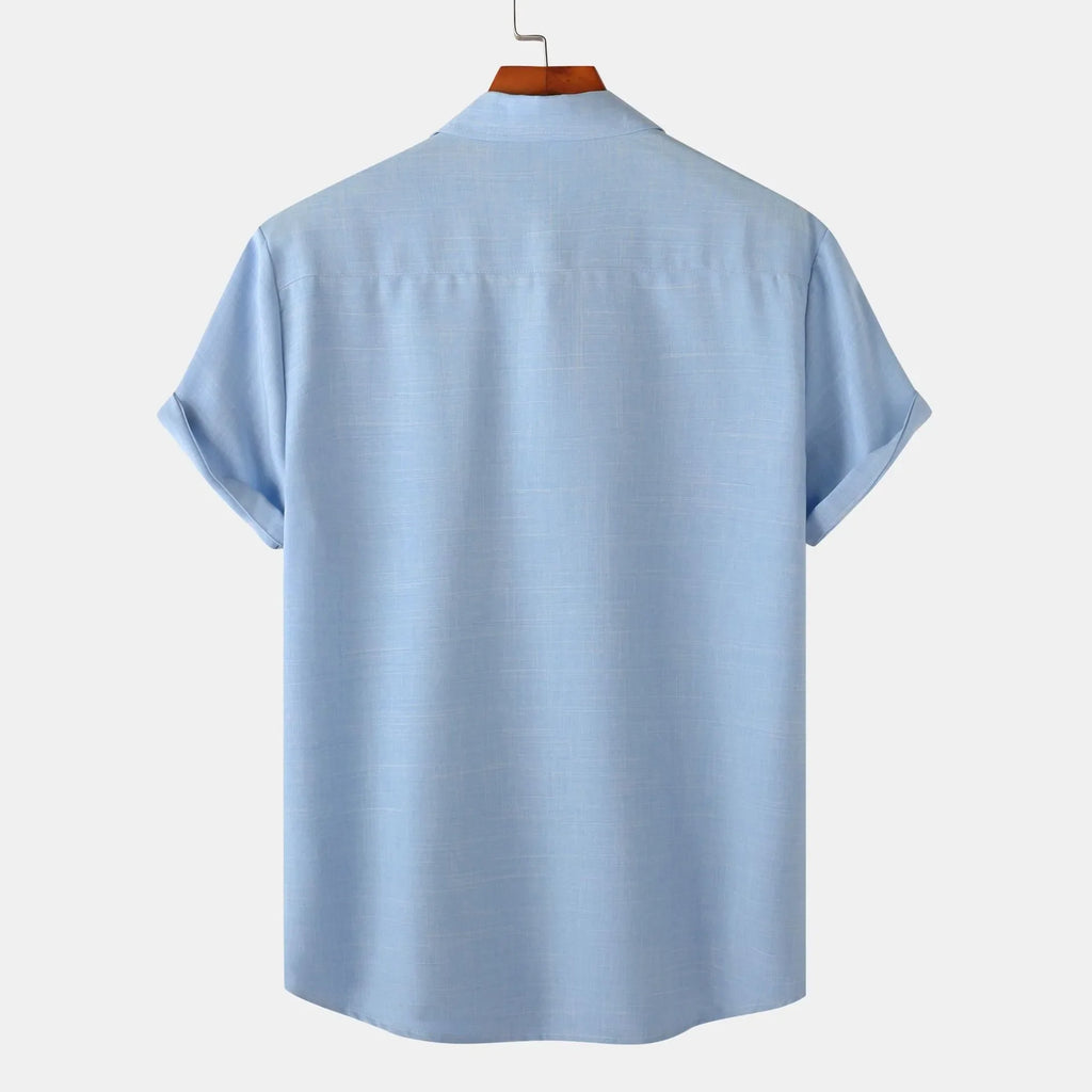 Men's Plus Size Button Up Short Sleeve Shirt