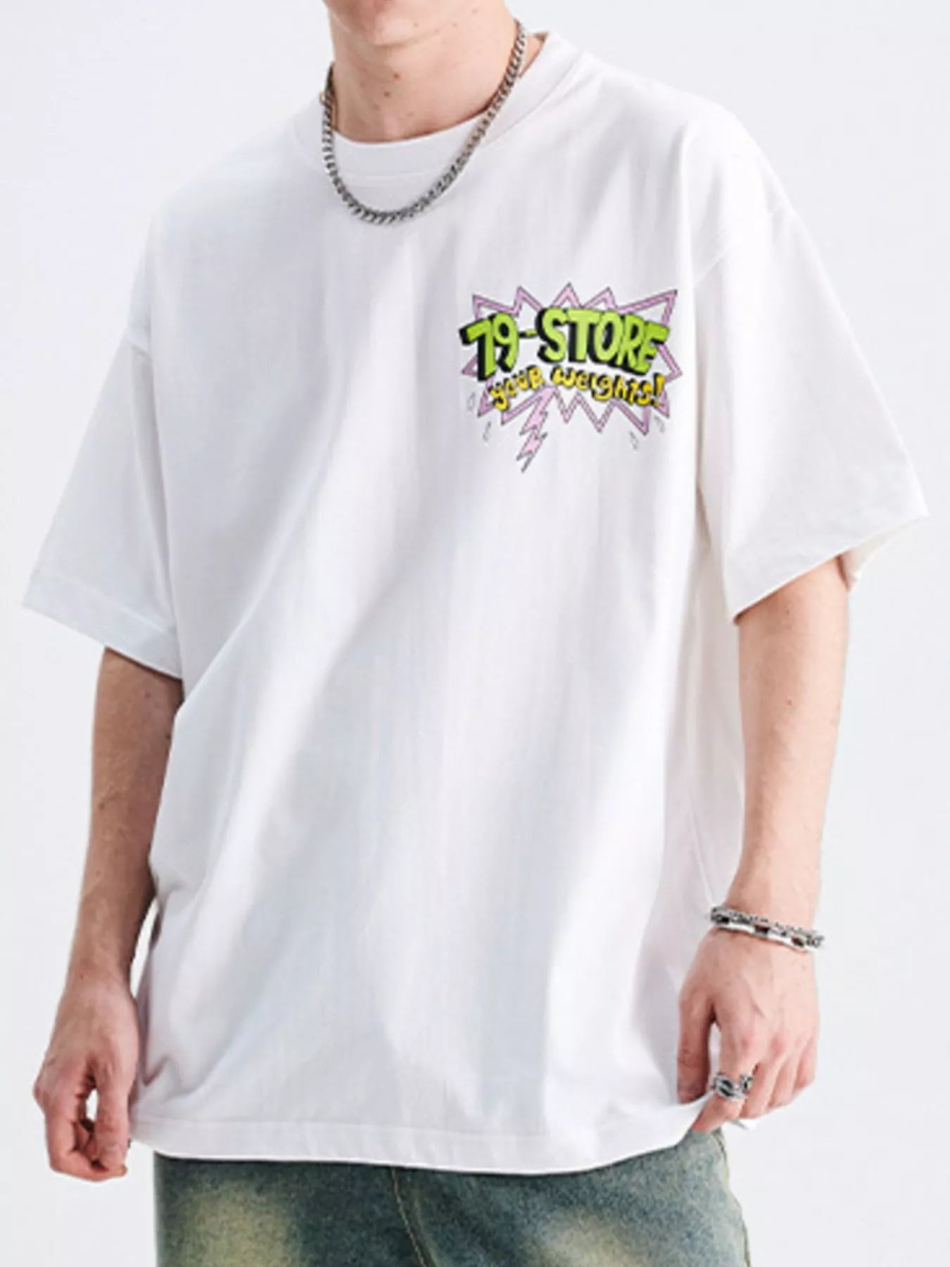 Men's Graphic Round Neck Short Sleeve T-Shirt