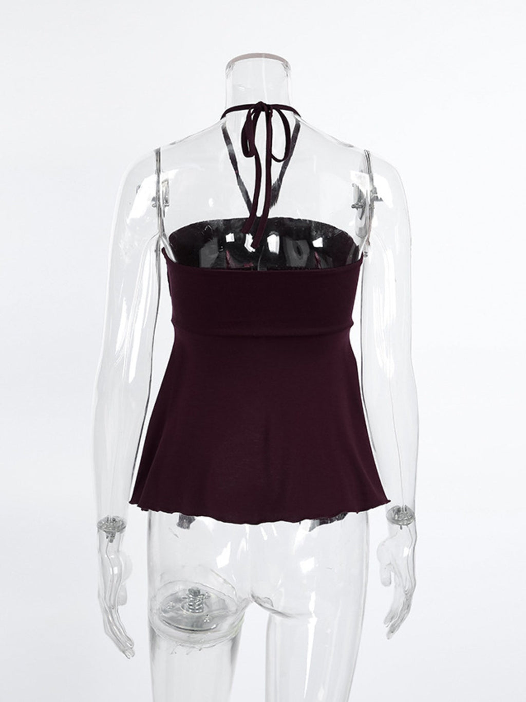 Halter Neck Asymmetrical Hem Cami