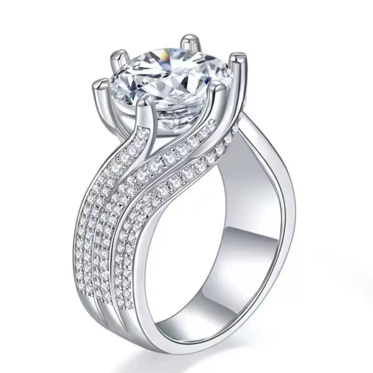 5 Carat Moissanite 925 Sterling Silver Ring