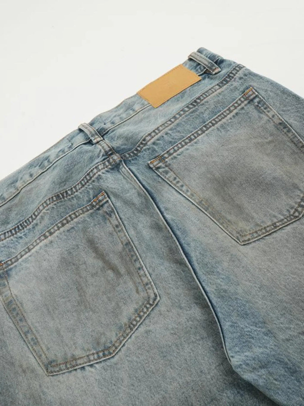 Men's Distressed Wide Leg Jeans