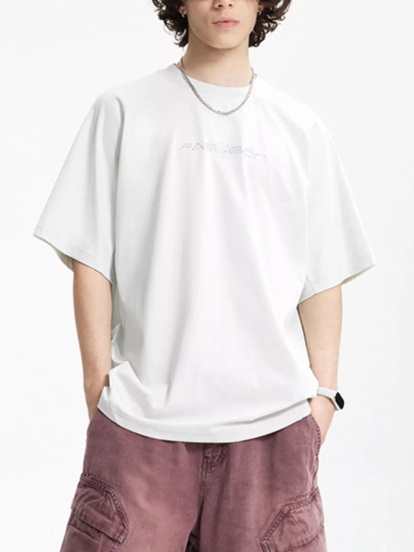 Men's Letter Round Neck Half Sleeve T-Shirt