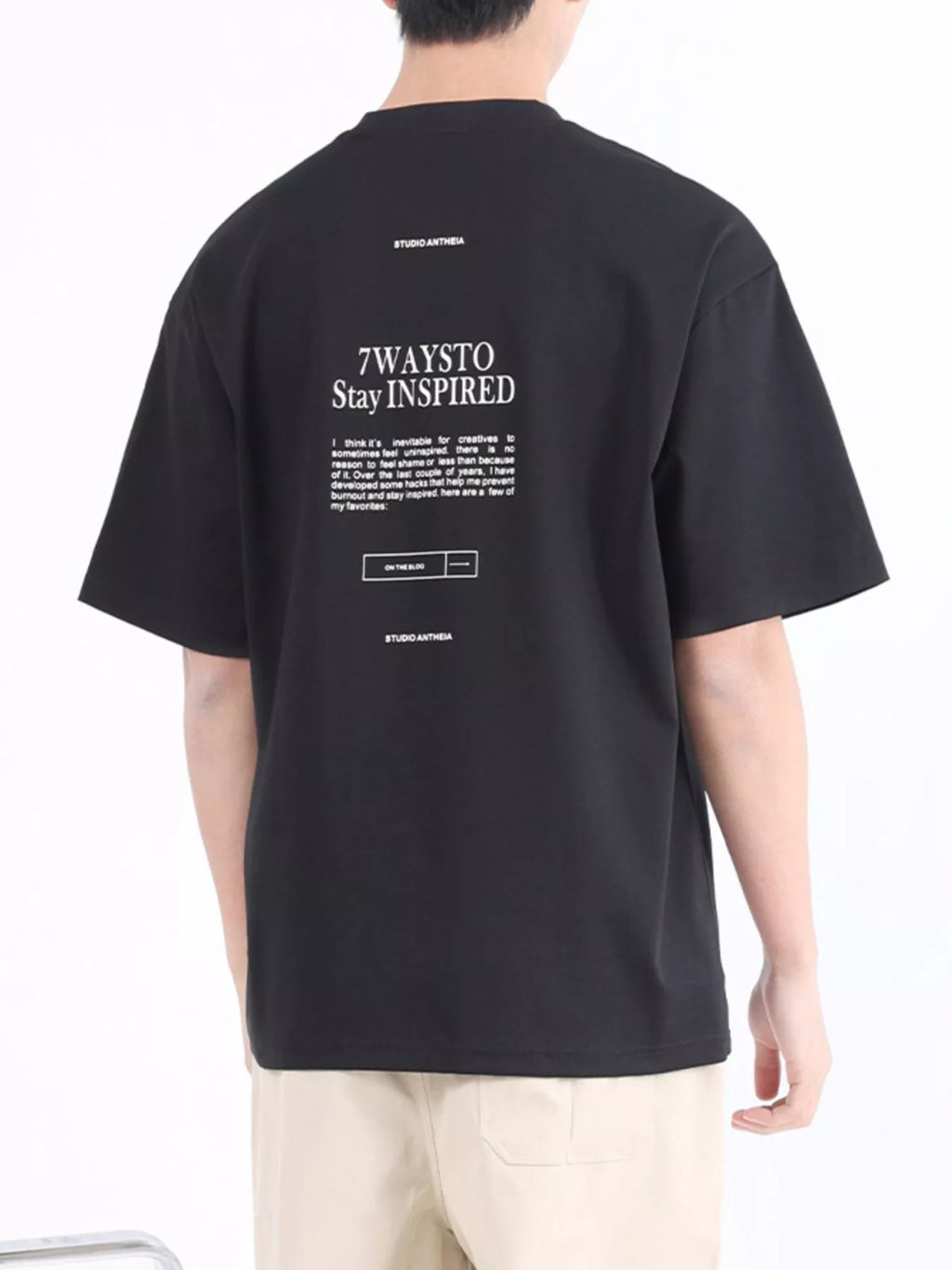 Men's Plus Size Letter Round Neck Oversized T-Shirt