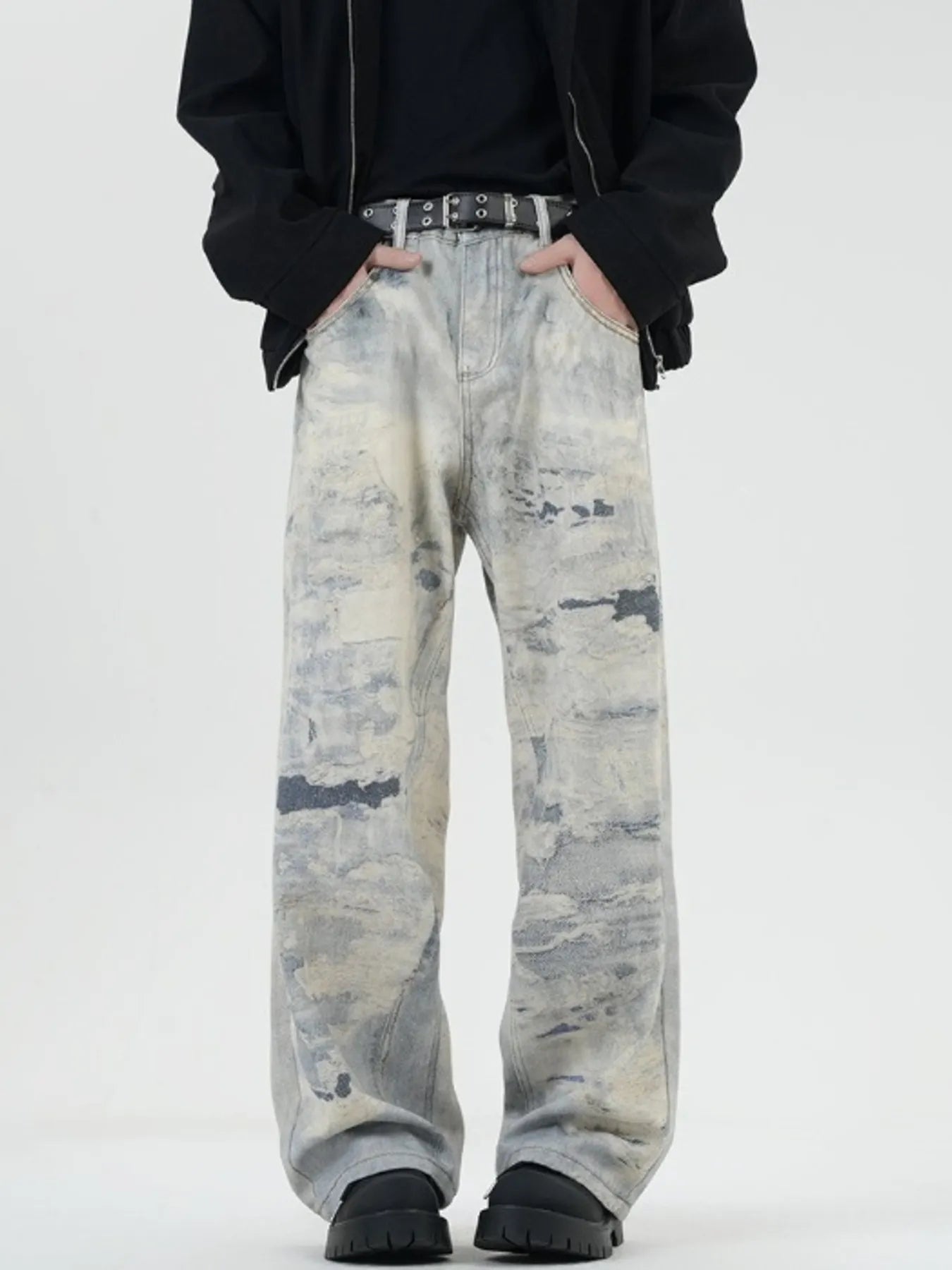 Men's Full Size Wide Leg Jeans Plus Size