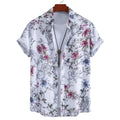 Men's Plus Size Floral Print Short Sleeve Casual Shirt